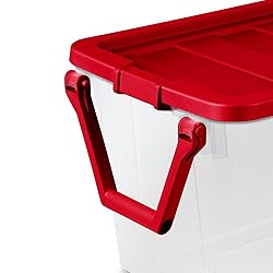 Sterilite 2 Pack Wheeled Storage Box, Large Clear