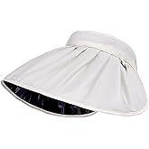 Marrywindix Women Sun Visor Wide Brim Bucket Hat Foldable Headwear for Summer Beach Outdoor Travel Beige