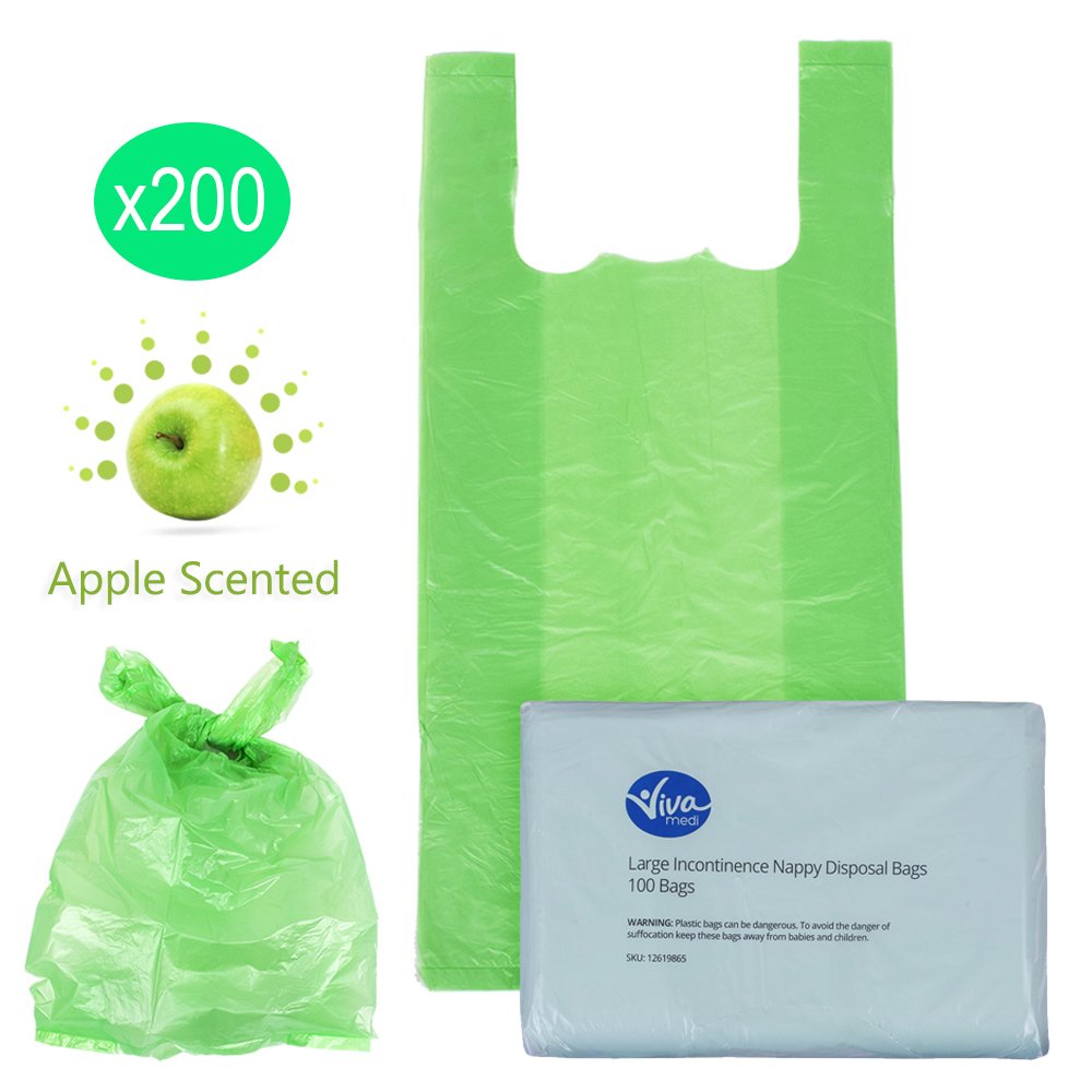 Large Adult Incontinence Nappy Disposal Bags (Pack of 200) Amazon.co