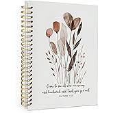 Wheatwin Christian Bible Spiral Notebook, Bible Notebooks for Note Taking, Boho Christian Prayer Notebook for Women, Church Notes Notebook Gifts, 5.5x8.3