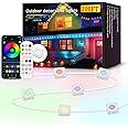 SIFWEX 200ft Permanent Outdoor Lights Pro - with App & Remote, RGB-IC Smart Eternity Eaves Lights IP68 Waterproof, Year-Round House Roof Outdoor Lighting, 120LEDs
