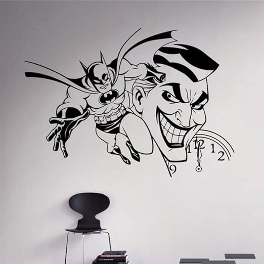 Hzcl Joker Y Batman Pared Vinilo Calcomania Comics Pegatina Superheroe Hogar Interior Arte Decoracion Ideas Dormitorio Ninos Sala De Murales Extraibles Amazon Es Hogar