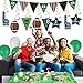 Football Party Supplies and Decorations Set-Serves 24 Include Tablecloth,Plates, Flatware, Cups and Football Flag Paper Napkins,Hanging Swirl,Banner,Balloons for Football Party