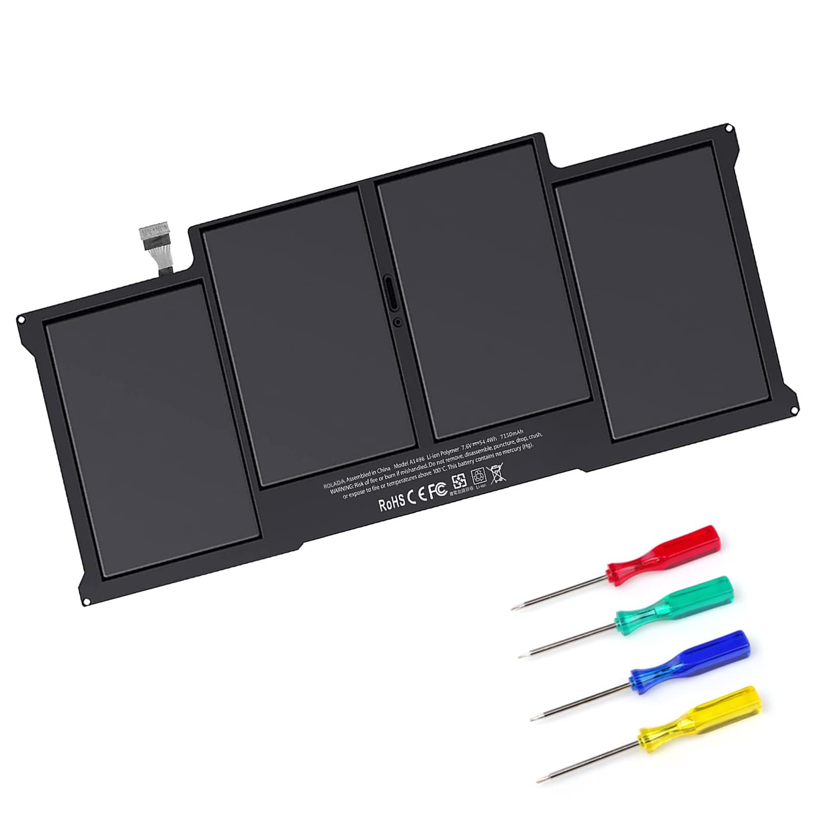 Photo 1 of A1405 A1496 A1377 Laptop Battery Replacement for Apple Macbook Air 13 inch A1466(Early 2017,Early 2015, Early 2014, Mid 2013,Mid 2012) A1369(Late 2010, Mid 2011 Version), fits A1405 A1496 A1377