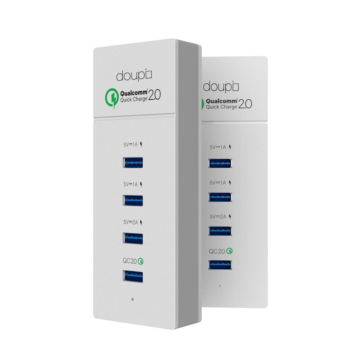 doupi(R) USB Smart Qualcomm Quick-Charger 4-Port EU weiß