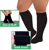 Dzpuhuojz 3 Pairs Plus Size Compression Socks 20-30 mmHg Wide Calf 3XL view 4