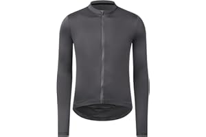 RISESBIK Men's Long Sleeve Cycling Jersey Zipper Pocket Lightweight Aero Race Fit Pro Road Bike, UPF 50+ Biking Cycling Shirt