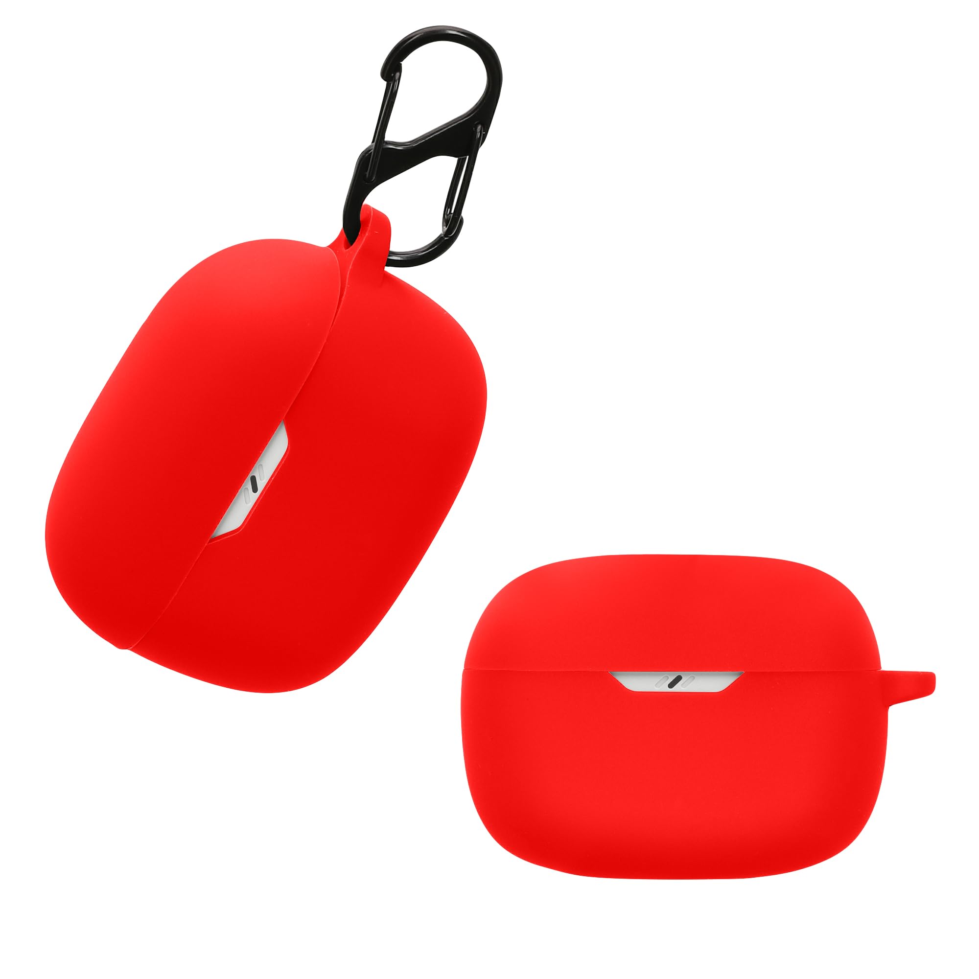 kwmobile Case Compatible with JBL Wave Beam/Beam 2 / Wave 200TWS Case - Silicone Cover Holder for Earbuds - Red