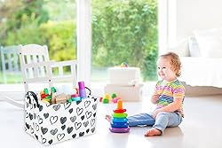 Sanjiaofen Rectangular Kids Baskets,Heart Storage