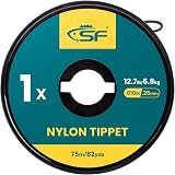 SF Clear Monofilament Nylon Tippet Line 75M 1X 1 Pack Trout Fishing view 1