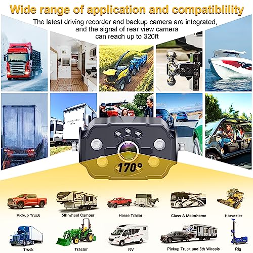 AMTIFO RV Backup Camera Wireless HD 1080P Bluetooth 2 Travel Trailer