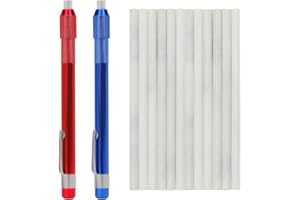 GUTI-MORE Gutimore Soapstone Holder Pack of 14, 2pcs Round Soapstone Pencils with 12pcs Soapstone Refills for Welding,Metal Fabrication, Construction, and Textile