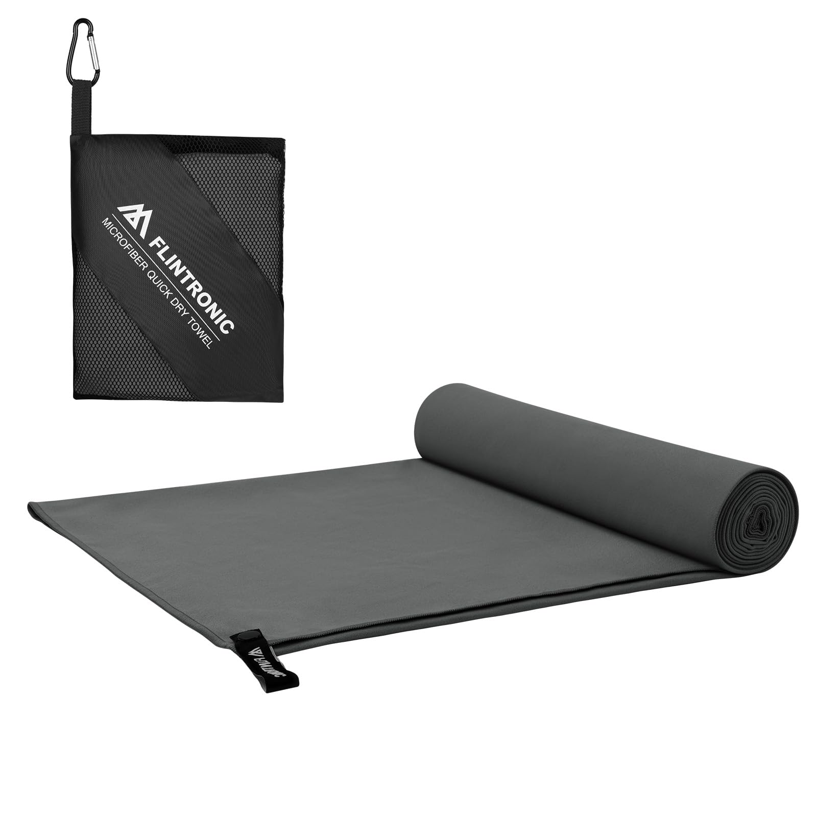 flintronic Microfibre Towel, 200x100CM Microfibre Travel Towel Lightweight Absorbent, Ultra-lightweight & Fast Drying, for Sports, Gym, Yoga, Camping & Backpacking — image 1