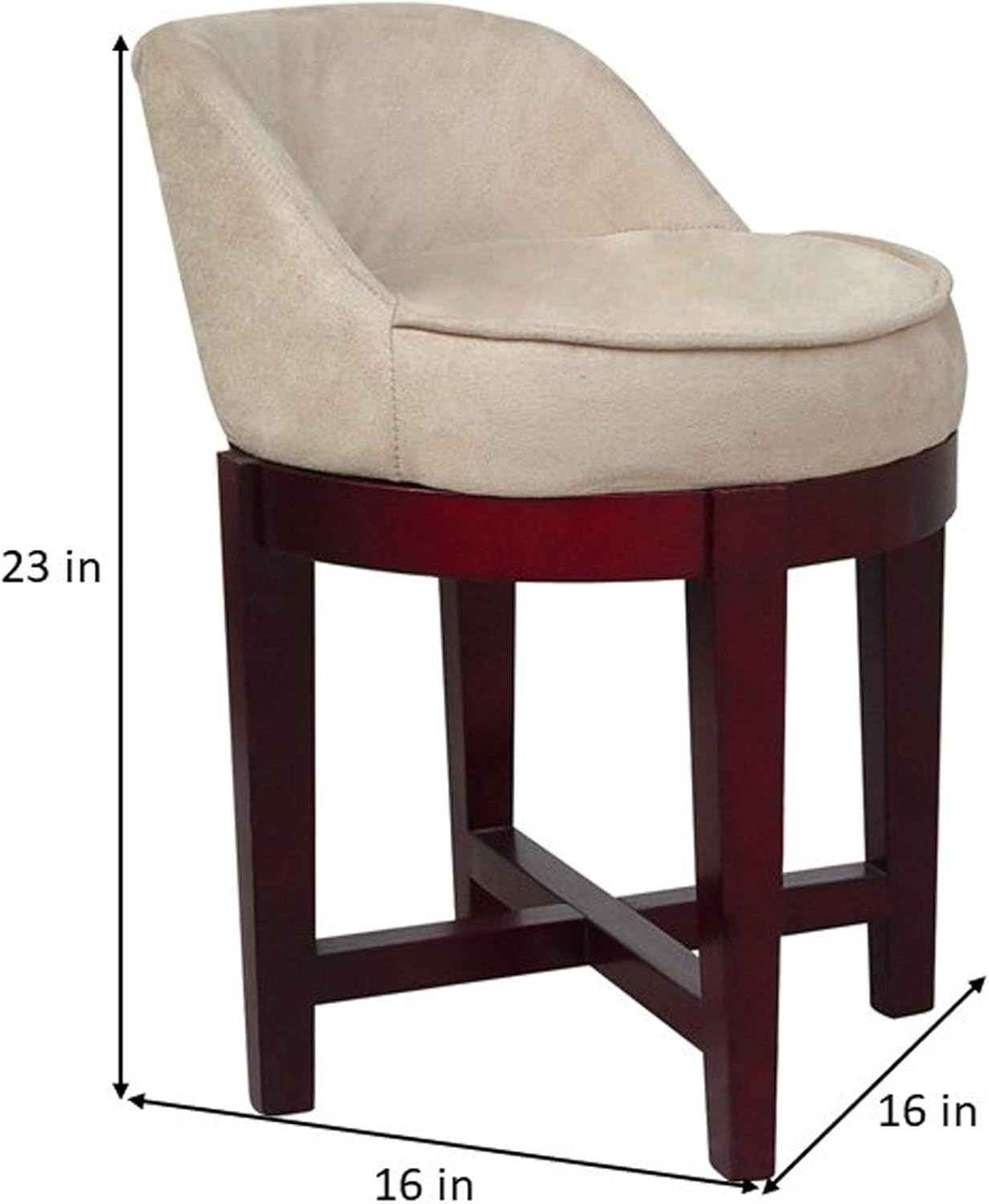 Amazon Com Elegant Home Fashions Swivel Chair With Beige Faux