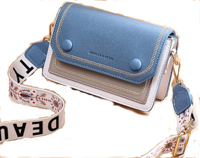 Amazon ジンアウェイクニング Jinawakening バッグ レディース 人気バッグ ショルダーバッグ 斜め掛け エレガント おしゃれ かわいい 軽量 軽い 人気 水色 ショルダーバッグ