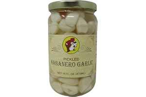 Buc-ee's Pickled Habanero Garlic in a Resealable Jar, Gluten Free, No High Fructose Corn Syrup, 16 Fl Ounces