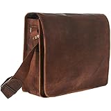 TUZECHGenuine Leather Bag Handmade Vintage Rustic Cross Body Messenger Courier Satchel Bag Gift Men Women Its Laptop Up to (15Inches)