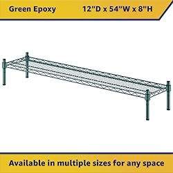 Zedfire 12" x 54" x 8" Green Epoxy Wire Storage
