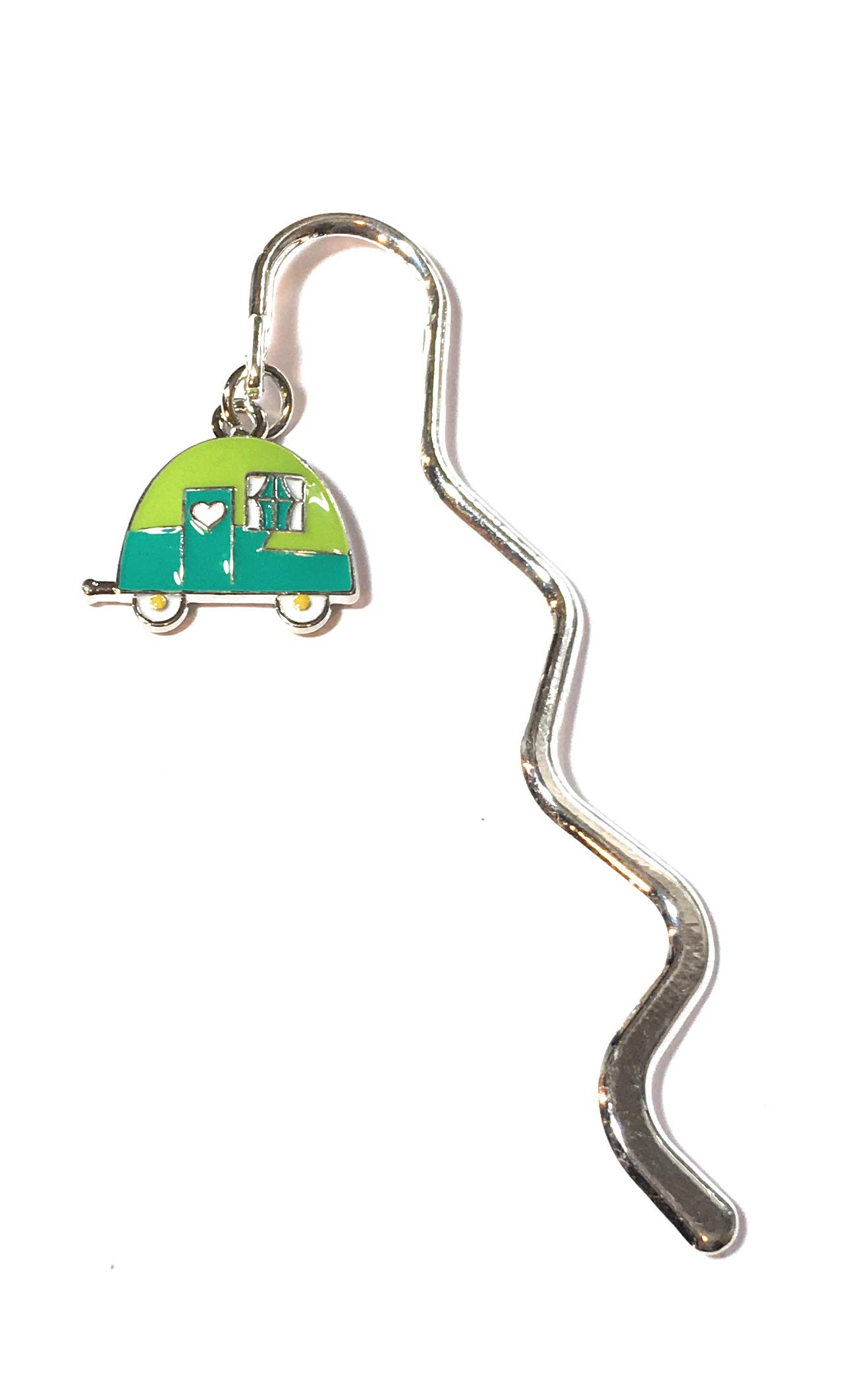 FizzyButton Gifts Enamel Turquoise Caravan Charm mini Bookmark in Gift Bag