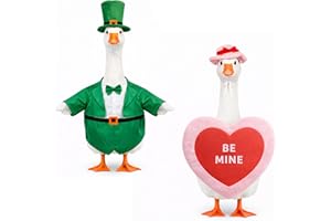 VERTUPET 2 Pack St. Patrick’s Day & Valentine’s Day Heart Porch Goose Outfit Set, Goose Clothes Holiday Costumes, 23" Goose S