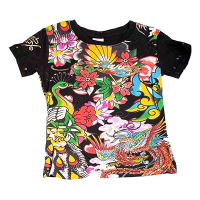 Ed Hardy Girls Black T-Shirt with Birds and Flowers Kenya Ubuy