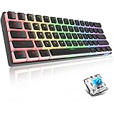 NACODEX Mini 60% Mechanical Gaming Keyboard - PBT Pudding Keycap Bluetooth 5.0 Rainbow Keyboard - 1000mAh Ultra-Compact Keybo