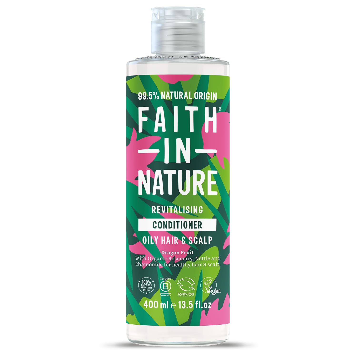 Faith In Nature Natural Dragon Fruit Conditioner, Revitalising for Oily Hair & Scalp, Vegan & Cruelty Free, No SLS, Silicones or Parabens, 400ml โ image 1