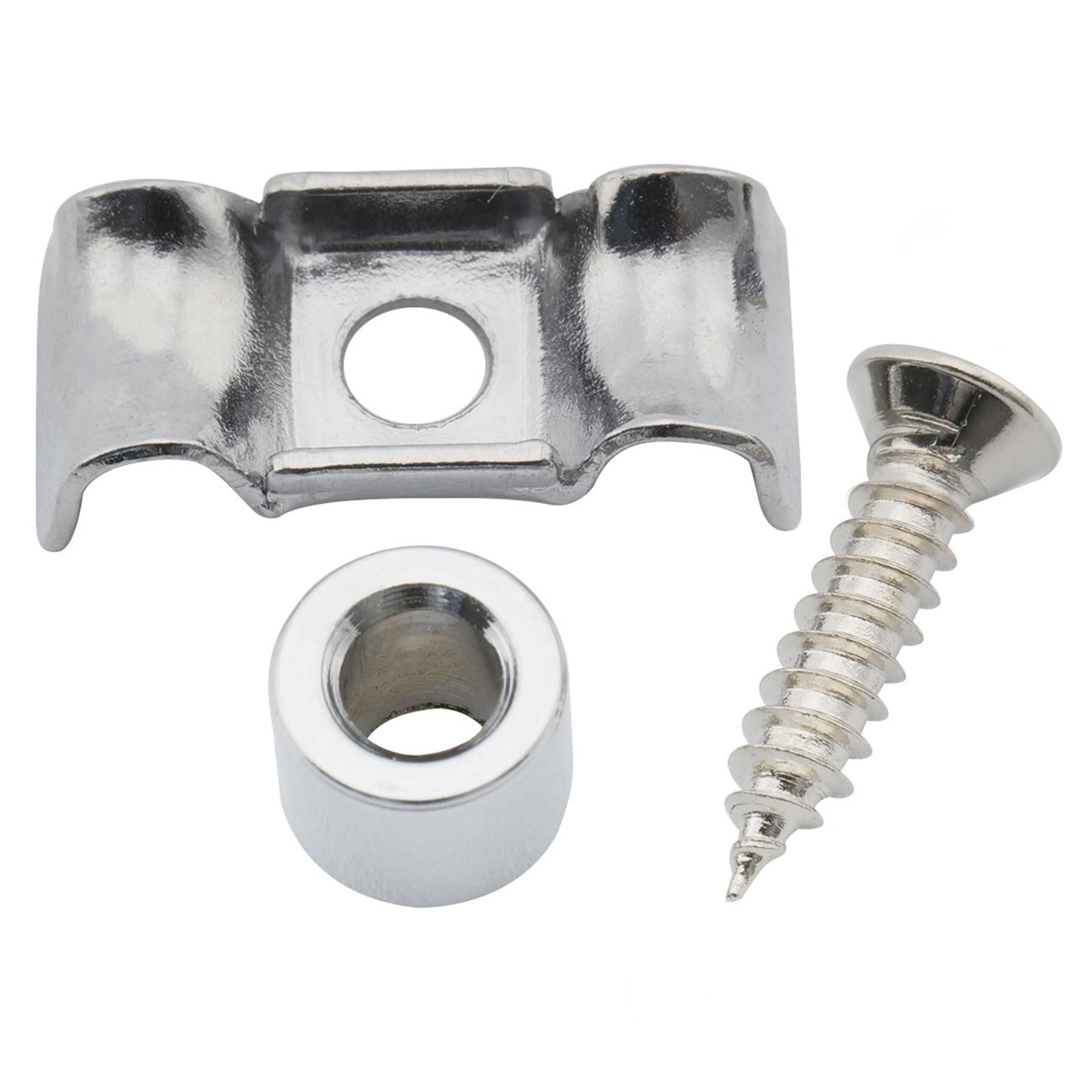 Musiclily Pro 16mm Vintage Butterfly Style Steel Guitar String Guide Retainer Tree for Strat Electric Guitar and Bass, Chrome