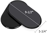 Ezprotekt 8 Pcs Reusable Carpet Furniture Sliders Oval Black 9.5 x 5.75 view 3