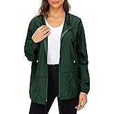 Century Star Packable Rain Jackets for Women Waterproof Lightweight Raincoat with Hood Windbreaker Jacket Women Rain Coats