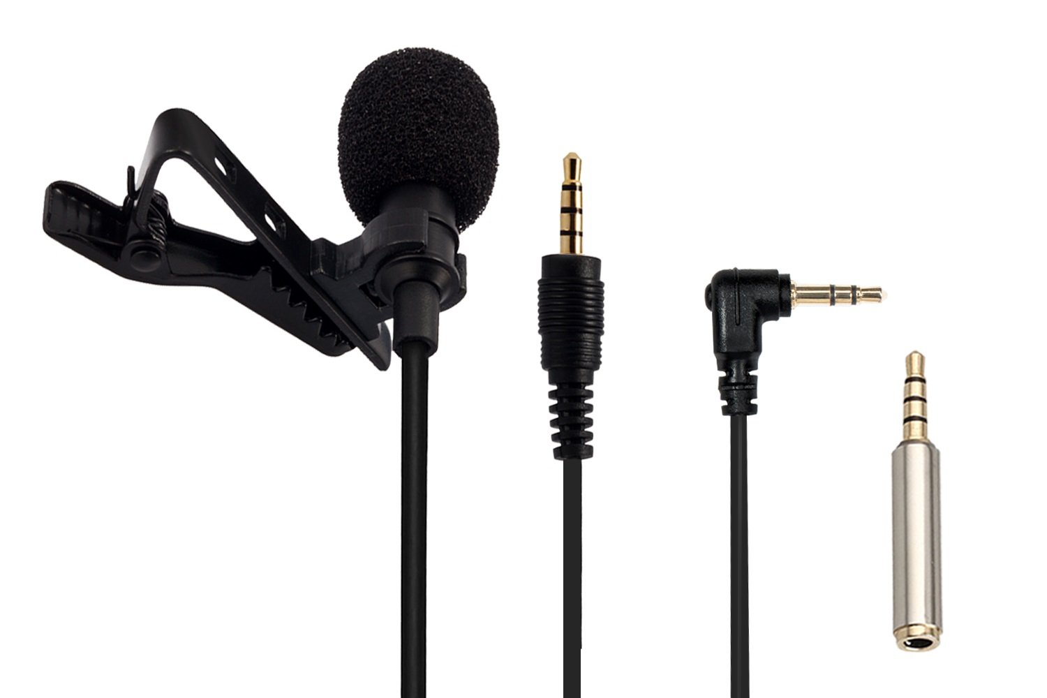 AGPTek Z Mini Micrófono de Solapa mm Omnidirectional Condensador con adaptadores para