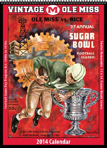 Ole Miss Rebels 2014 Vintage Football Calendar by 