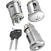 Ignition Lock Cylinder &amp; Door Lock Kit with Keys Fit for Freightliner M2 | Fit for Cascadia Columbia Century Coronado Argosy Condor Classic FLD112 FLD120 Replace A22-57157-000 W22-00056-000 HLK2770K