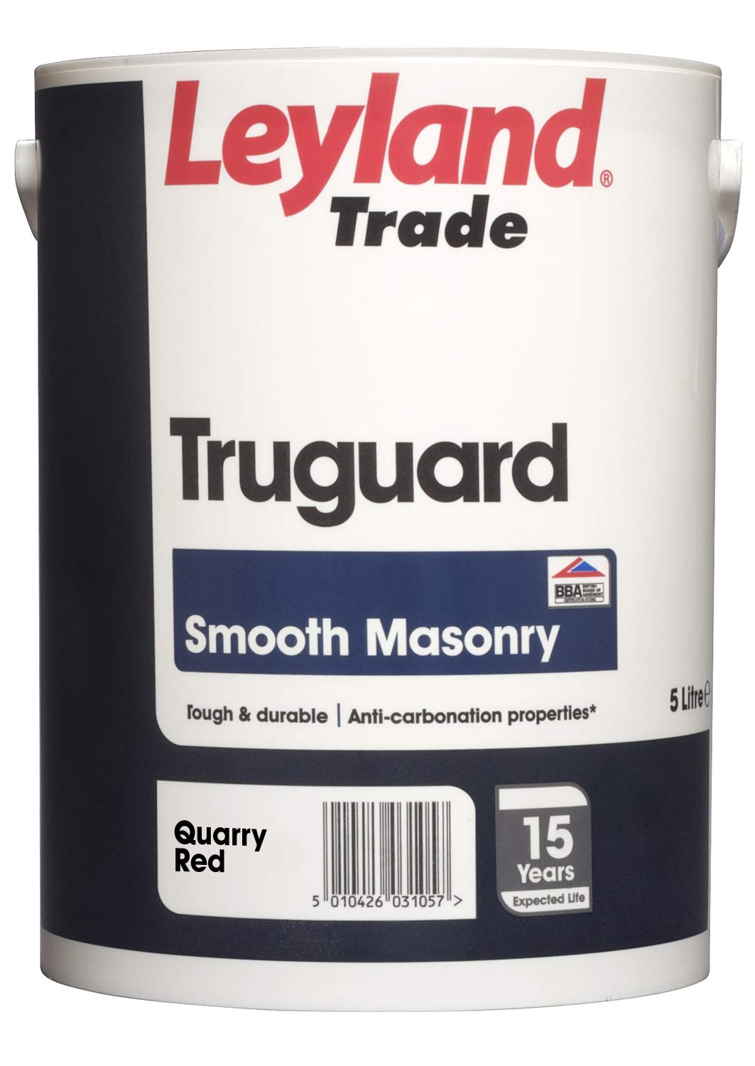 Leyland Trade Truguard Smooth Masonry Paint - Quarry Red 5L