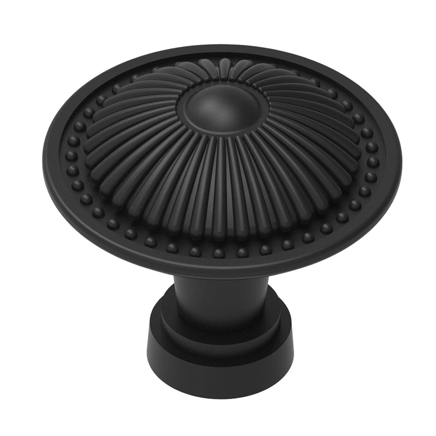 Photo 1 of trust4care 25-Pack Flat Black Pull Knobs for Kitchen Bedroom Cabinet, Round Black Dresser Handle Vintage Drawer Hardware for Wood Closet Furniture Door Decoration with Victorian Flower