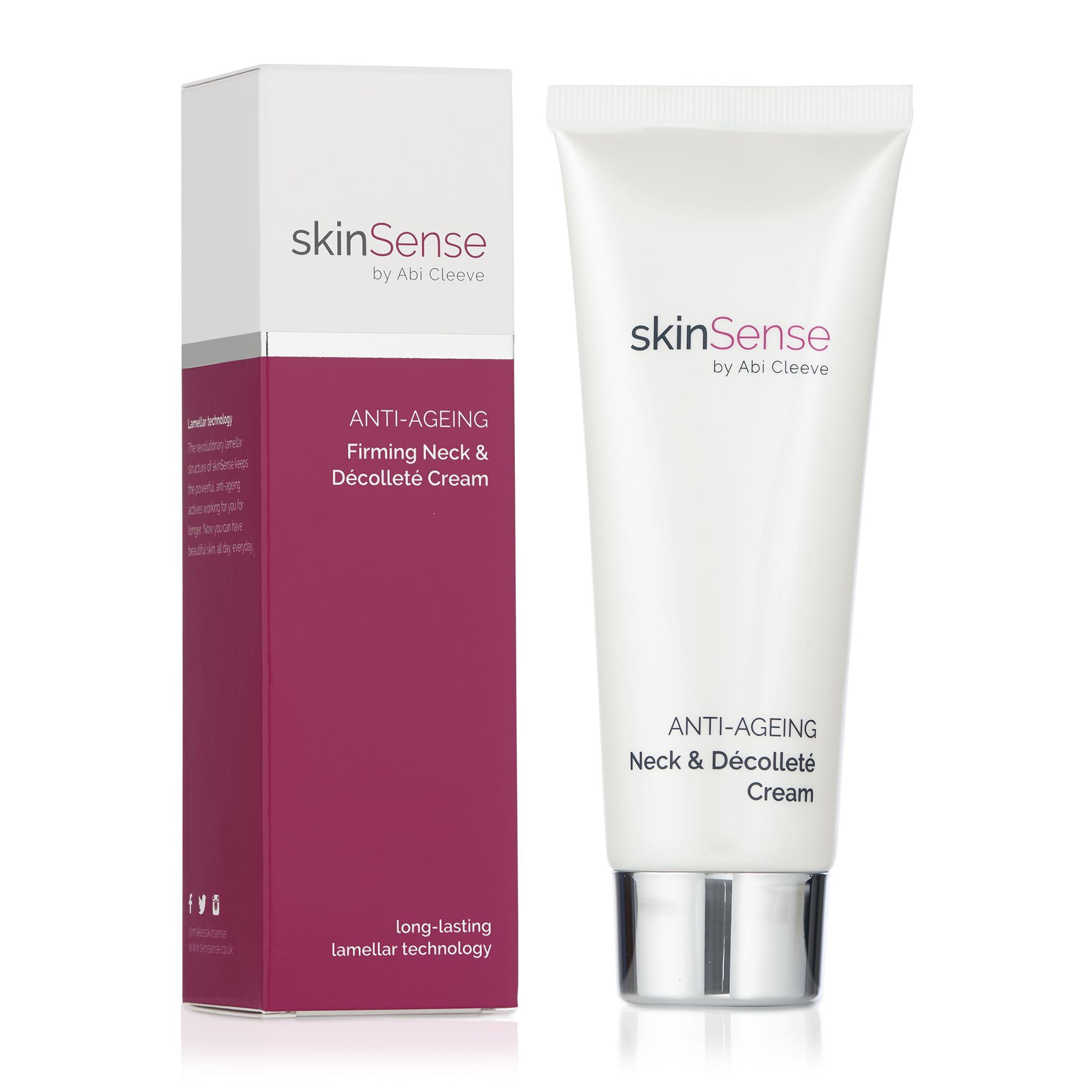 SkinSense Anti-Ageing Firming Neck and Décolleté Cream, Anti Wrinkle Cream for Neck, Firming Neck Lotion for Mature Skin, Skin Firming Moisturiser