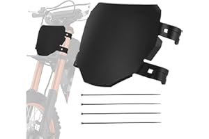 BAOUFF Front Number Plate for Ebike,8.78″*6.69″ Plate Replacement for Ridstar Q20/Tutti Soleil 01/Surron Light Bee/Talaria Sting MX3 MX4 MX5/E Ride Pro/Super 73/X160/X260-Black