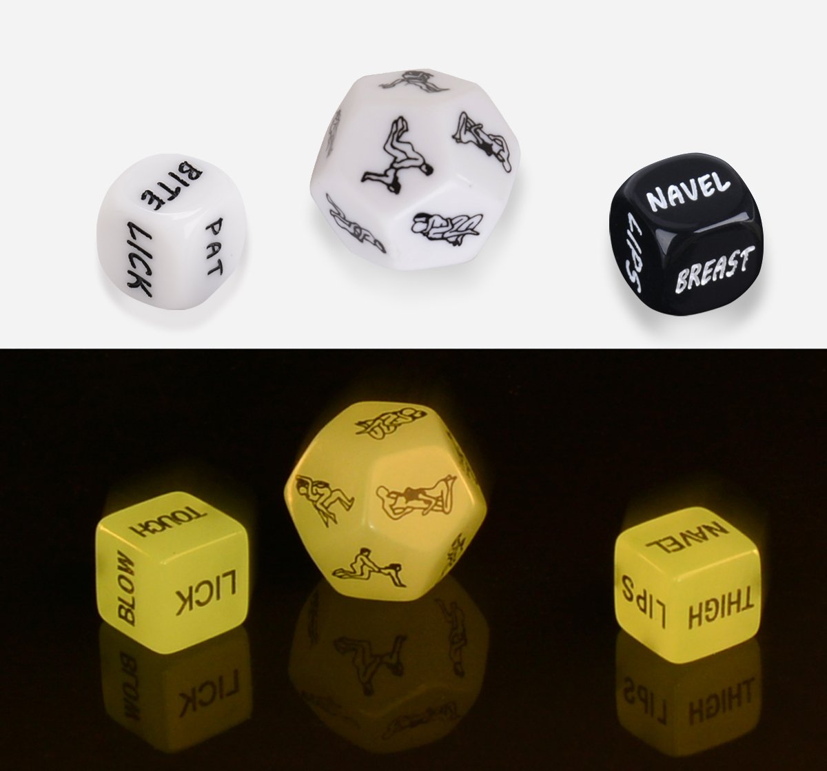  Coxeer Fun Dices, 6PCS Funny Dice Fun Couple Creative Entertainment