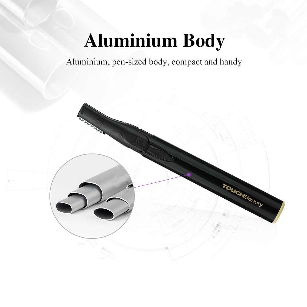 TOUCHBeauty Advanced Precision Eyebrow Trimmer with Adjustable Blade Head, Battery Powered Mini Facial Shaver TB-898