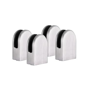 4 x Pince à verre 6~8mm Porte-Verre en acier inoxydable Visserie, boulonnerie