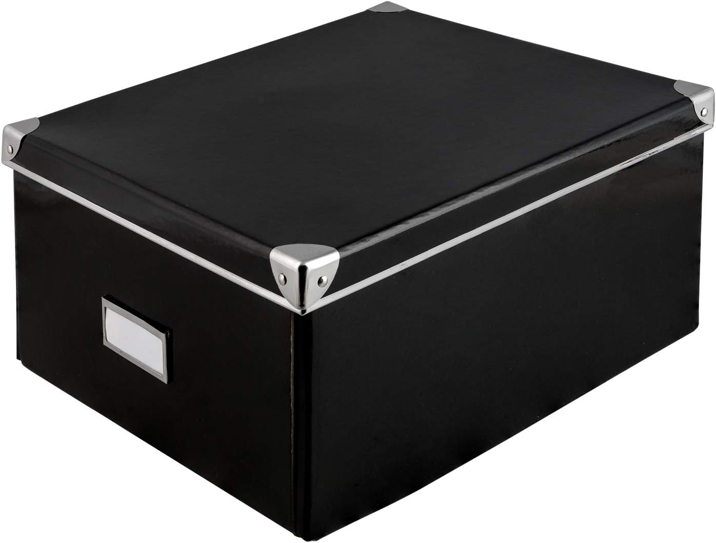 Idena storage box made of solid cardboard, lid reinforced with metal