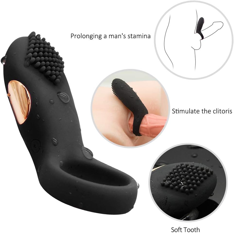 Remote Control USB Rechargeable Delay Cocking Double Rìng Vîb-Rát-Ing Vîb-Rát-Or Delay C-L-Itoris Lock Fine Men