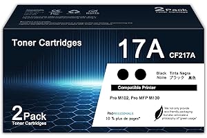 17A CF217A Toner Cartridge 2-Pack Compatible Replacement for HP 17A CE505D Toner Cartridge with Pro M102w M130nw M130fw M130f