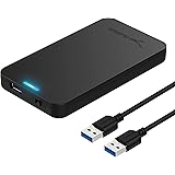 SABRENT 2.5 Inch SATA to USB 3.0 Tool Free External Hard Drive Enclosure [Optimized for SSD, Support UASP SATA III] Black (EC