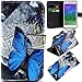 Galaxy Alpha Case, G850f Case,gift_source [Stand Feature] Case Wallet [Wallet S] Premium Wallet Case Flip Cover for Samsung Galaxy Alpha G850f - Blue Butterfly Pattern