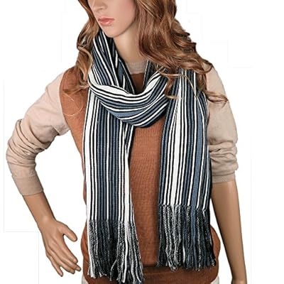 Debra Weitzner Knitted Winter Scarf, Mens Womens, Colorful Knit Striped Scarf Debra Weitzner Knitted Winter Scarf, Mens Womens, Colorful Knit Striped Scarf