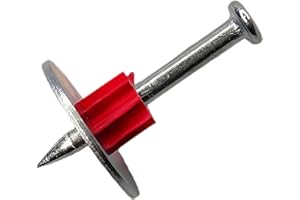 FVSCM 1-1/2" Powder Actuated Fasteners, Drive Pins with 1" Washer, PW150, 100pcs/pack