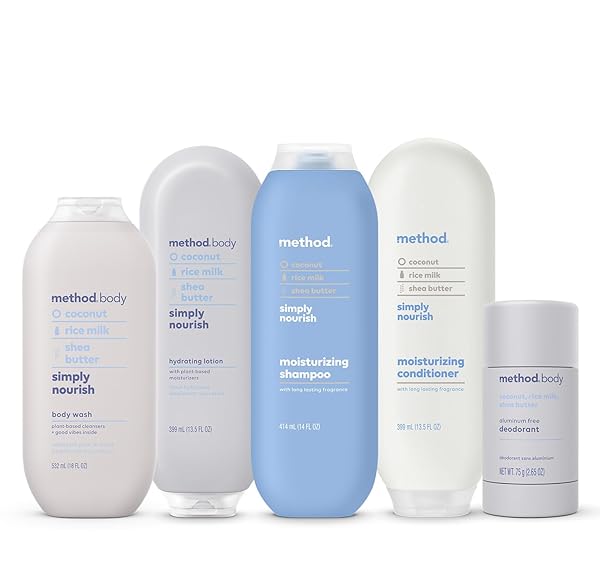 METHOD DAILY LOTION, SIMPLY NOURISH, PLANT-BASED MOISTURIZER FOR 24 HOURS OF HYDRATION, 13.5 FL OZ (PACK OF 1)