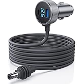 Starlink Mini Cable, 3 in 1 Starlink Mini Car Charger DC Power Cable+ Cigarette Lighter Adapter 12V-48V with Digital Display, Durable USB C PD 40W and USB A 35W Ports for Trucks and Cars (10FT)