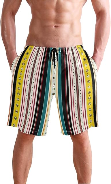 vertical striped swim trunks